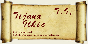 Tijana Ilkić vizit kartica
